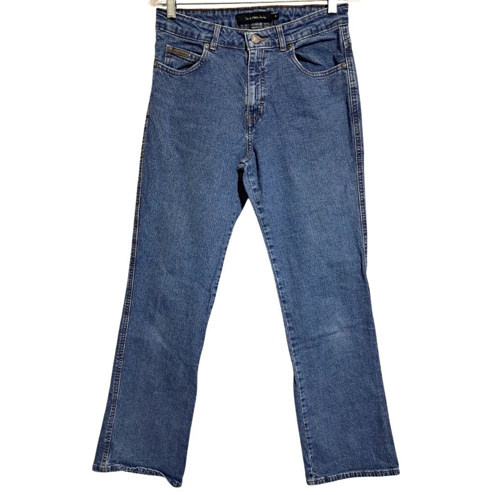 Calvin Klein Jeans Womens 8 Stretch Slim Boot Cut‎ Double Stone Wash